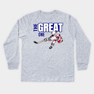 Rangers Gretzky The Great One 99 Kids Long Sleeve T-Shirt